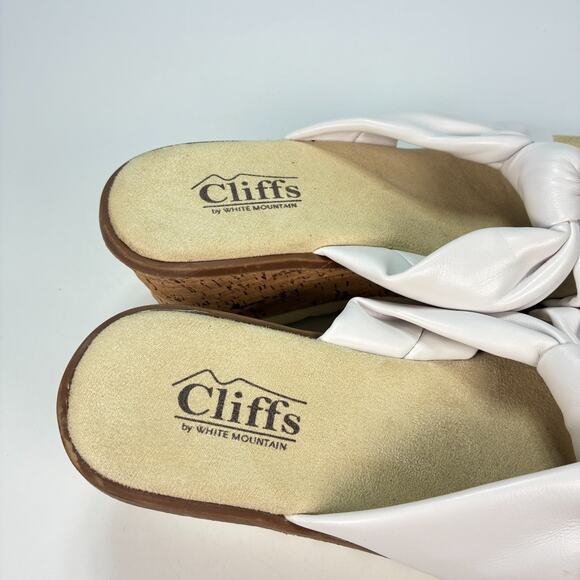 Cliffs by White Mountain Adrielle White Brown Wedge Sandals Women’s Size 8M - Picture 9 of 12
